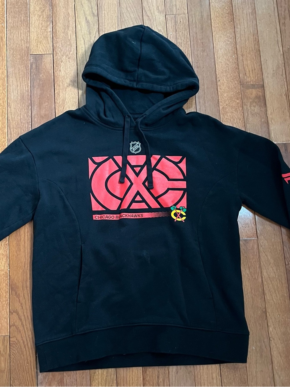 Fanatics Pro Chicago Blackhawks Hoodie Black NHL Pullover Sweatshirt Men’s Small
